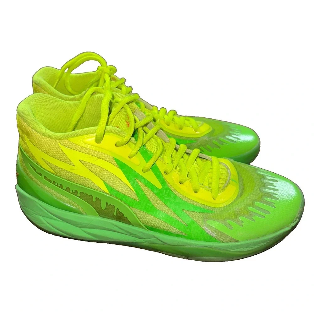 PUMA Nickelodeon x MB.02 Slime Basketball Shoes Men's Size 10.5 LaMelo Ball